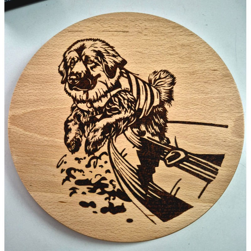 copy of Neufiengel auf Massivholzscheibe